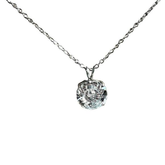 Swarovski Large Clear Round Crystal Pendant On Silver Chain Necklace - Picture 2 of 16